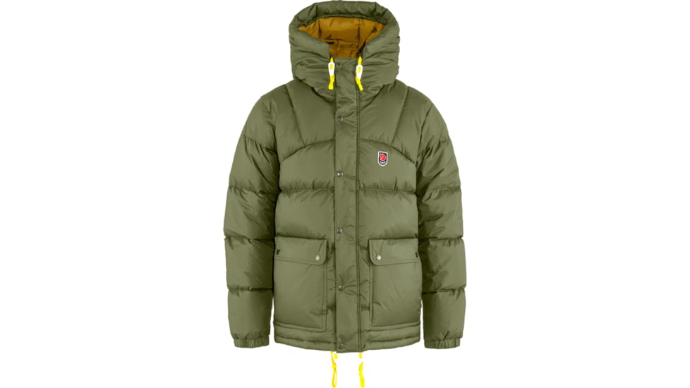 Fjallraven Expedition Down Lite Jacket - Mens, Green/Mustard Yellow, Small, F84605-620-161-S