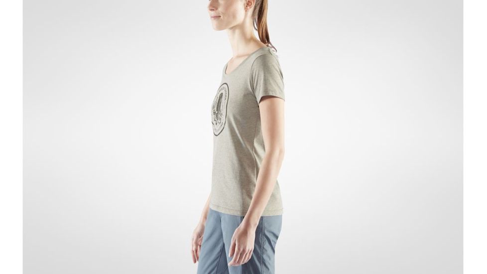 Fjallraven Fikapaus T-Shirt - Womens, Light Olive/Melange, Medium, F83512-622-999-M