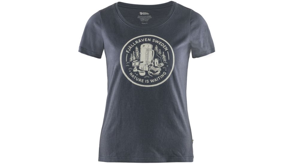 Fjallraven Fikapaus T-Shirt - Womens, Navy, Large, F83512-560-L