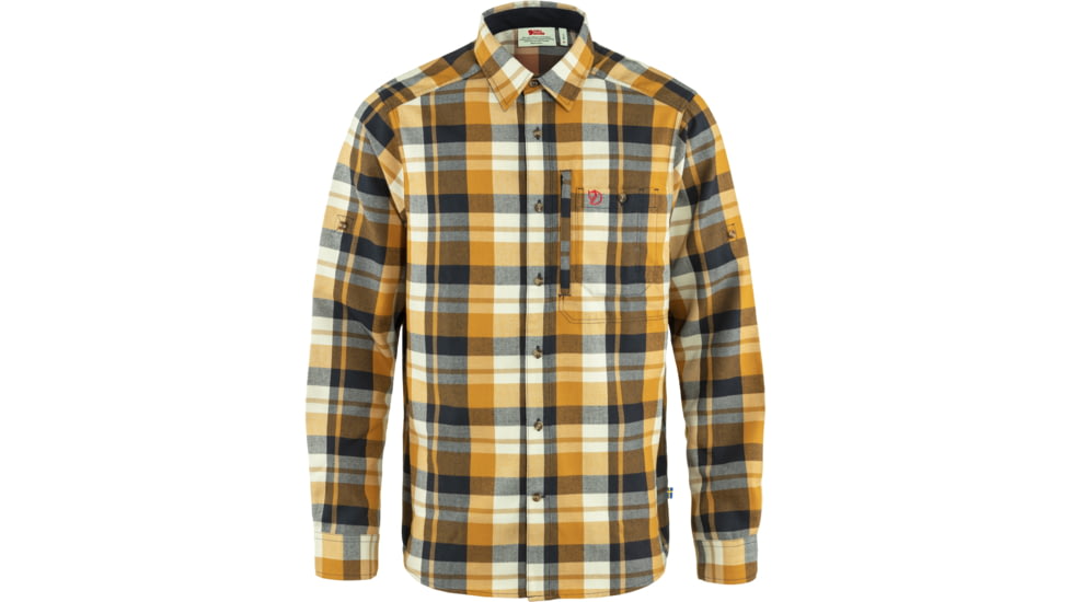 Fjallraven Fjallglim Shirt - Mens, Buckwheat Brown-Dark Navy, Extra Small, F81380-232-555-XS