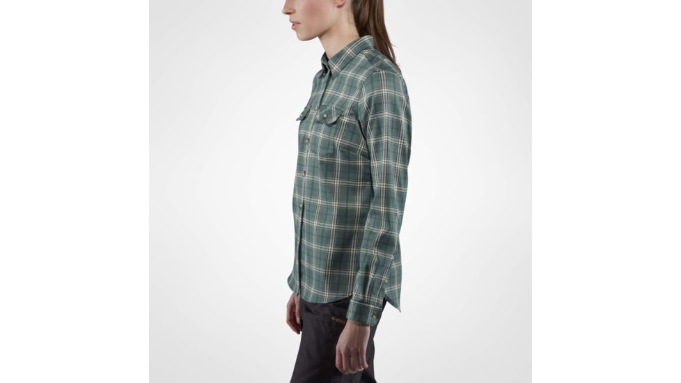 Fjallraven Fjallglim Stretch Shirt Long Sleeve - Womens, Frost Green, Medium, F89901-664-M