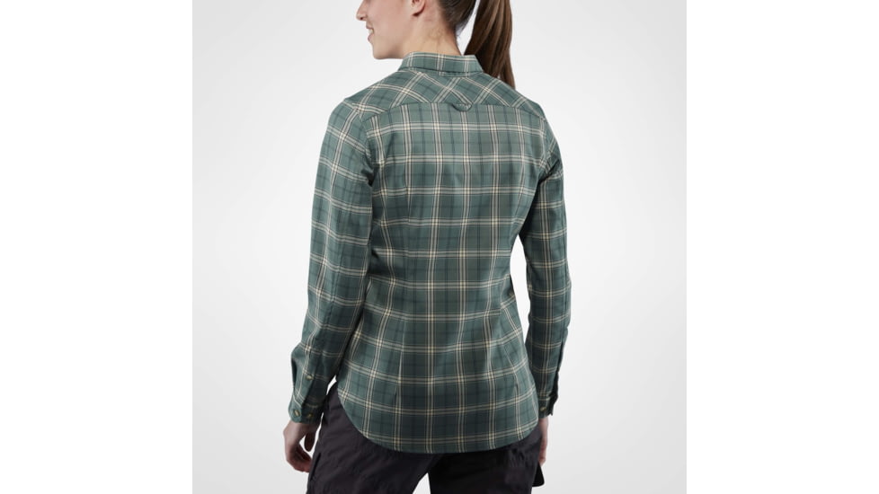 Fjallraven Fjallglim Stretch Shirt Long Sleeve - Womens, Frost Green, Medium, F89901-664-M