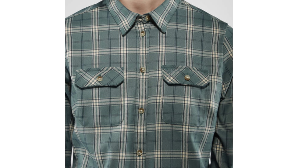 Fjallraven Fjallglim Stretch Shirt Long Sleeve - Womens, Frost Green, Medium, F89901-664-M