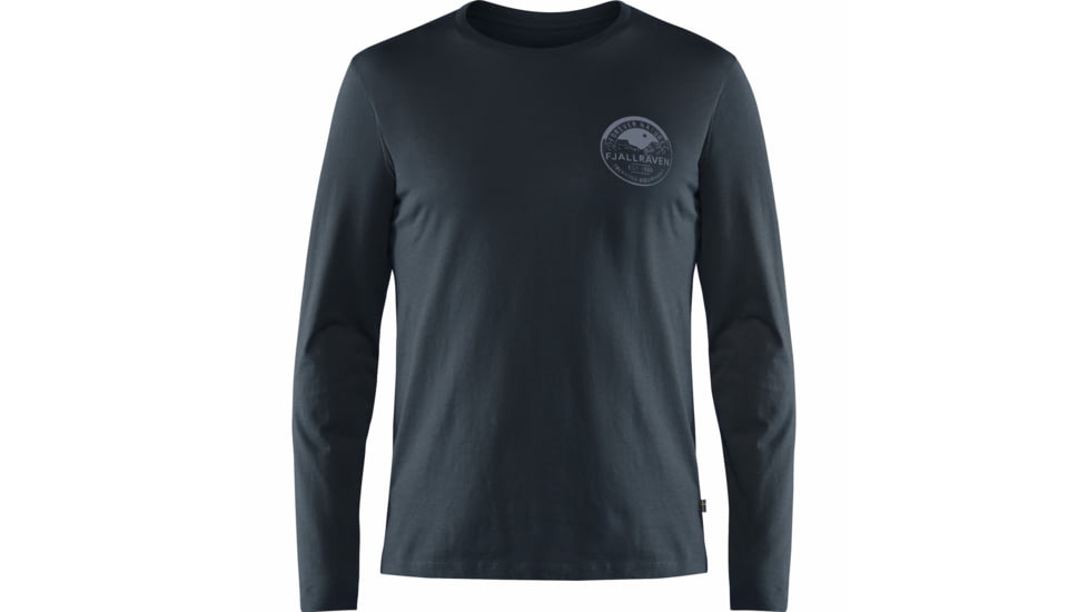 Fjallraven Forever Nature Badge LS T-Shirt - Mens, Dark Navy, Extra Large, F87303-555-XL