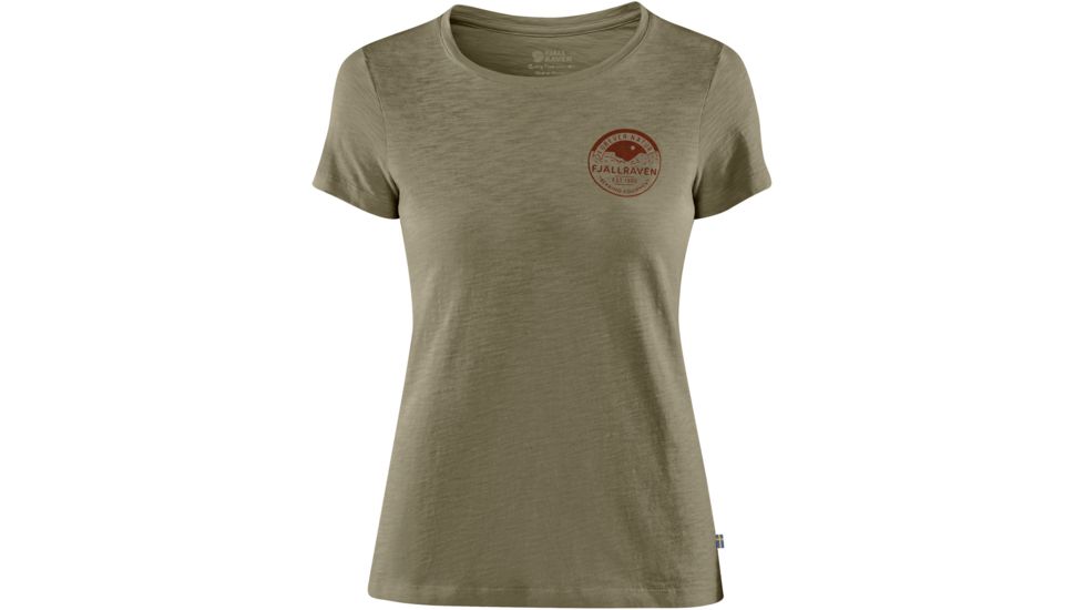 Fjallraven Forever Nature Badge T-Shirt - Womens, Light Olive, Medium, F89877-622-M