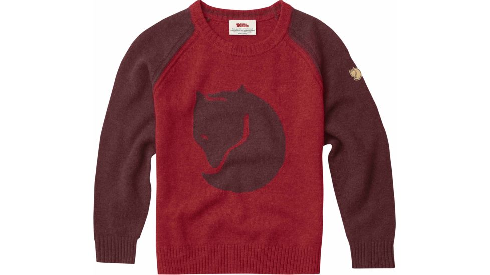Fjallraven Fox Sweater - Kid's-8-Dark Garnet/Deep Red