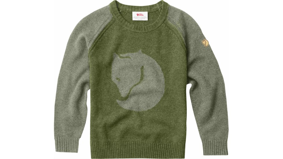 Fjallraven Fox Sweater - Kid's-10-Fog/Green