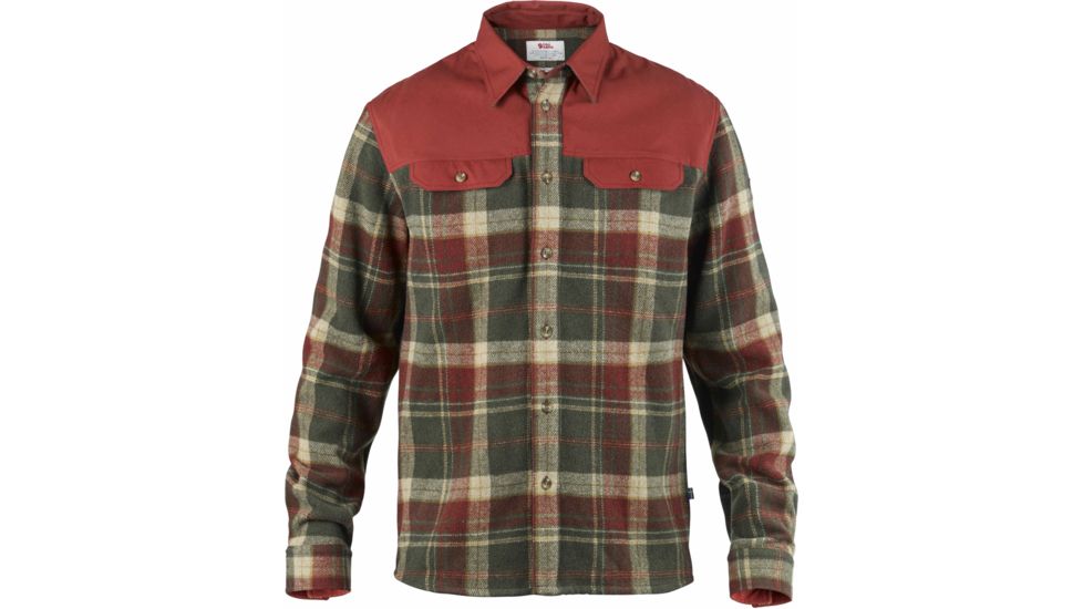 Fjallraven Granit Shirt - Men's-Deep Red-Medium