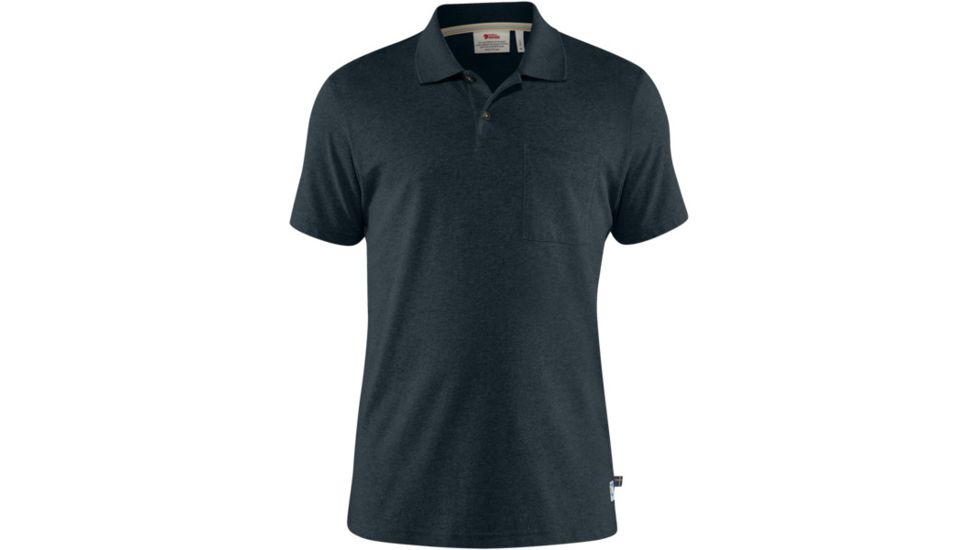 Fjallraven Greenland Re-Cotton Polo Shirt - Mens, Dark Navy, Large, F87215-555-L