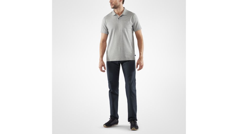 Fjallraven Greenland Re-Cotton Polo Shirt - Mens, Grey, Medium, F87215-20-M