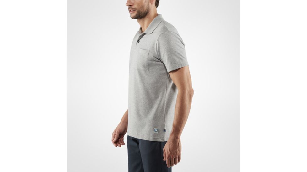 Fjallraven Greenland Re-Cotton Polo Shirt - Mens, Grey, Medium, F87215-20-M
