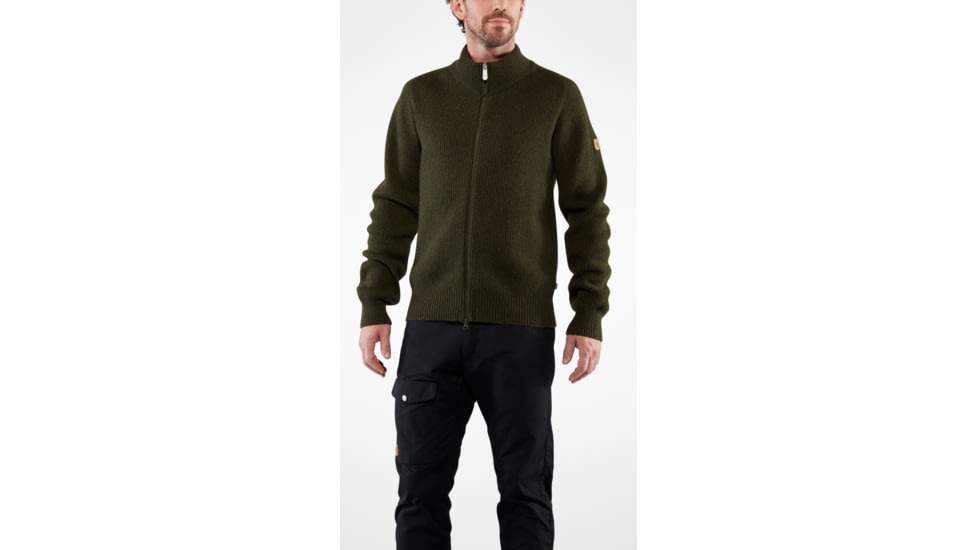 Fjallraven Greenland Re-Wool Cardigan - Mens, Dark, Small, F87226-356-S