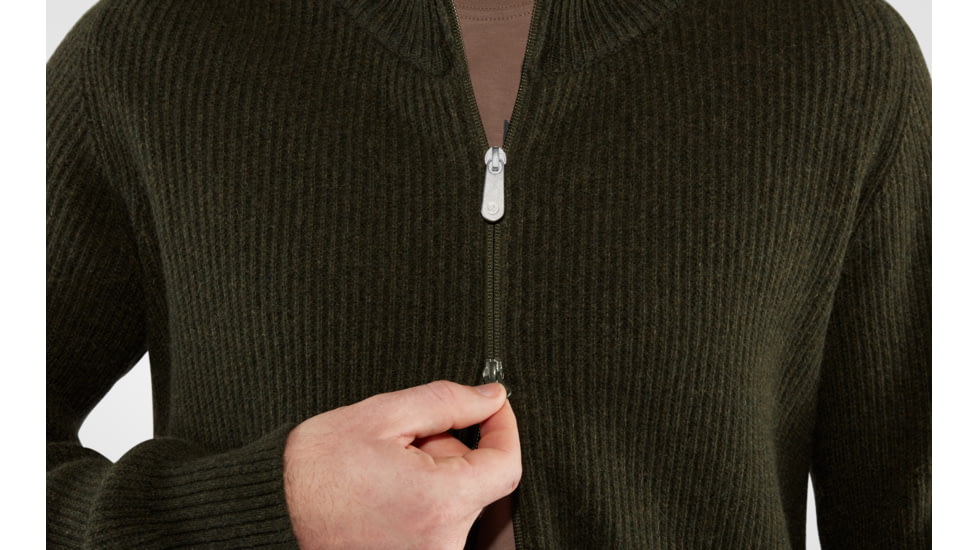 Fjallraven Greenland Re-Wool Cardigan - Mens, Dark, Small, F87226-356-S