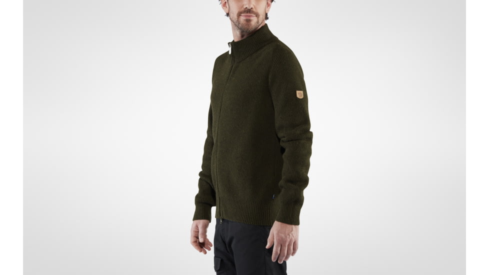 Fjallraven Greenland Re-Wool Cardigan - Mens, Deep, 2XL, F87226-662-XXL