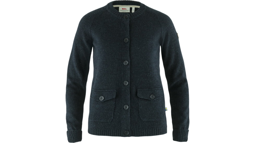 Fjallraven Greenland Re-Wool Cardigan - Womens, Night Sky, Large, F89748-575-L