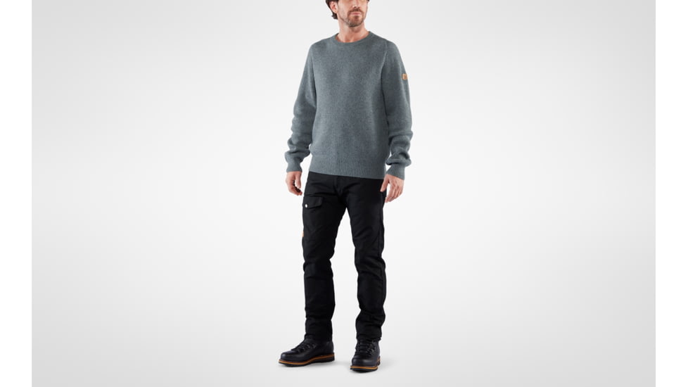 Fjallraven Greenland Re-Wool Crew Neck - Mens, Dark, Medium, F87227-356-M