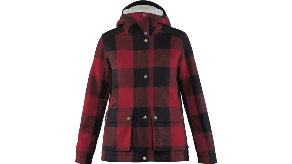 Fjallraven Greenland Re-Wool Jacket - Womens, Red/Black, Extra Large, F89796-320-550-XL