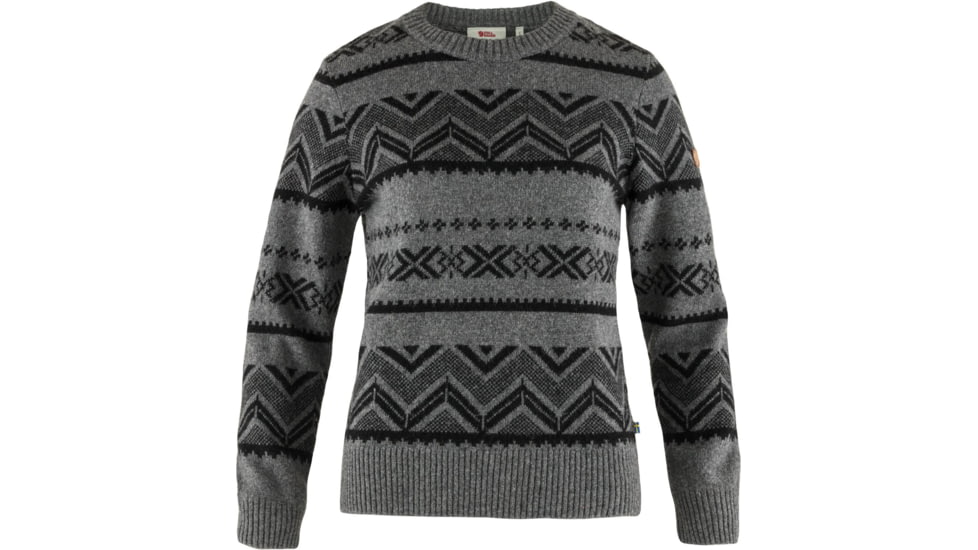Fjallraven Greenland Re-Wool Pattern Knit - Womens, Dark Grey, Medium, F83523-030-M