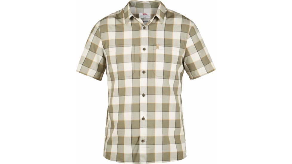 Fjallraven High Coast Big Check Short Sleeve Shirt - Men's, Extra Large, Chalk White, F81527113XL