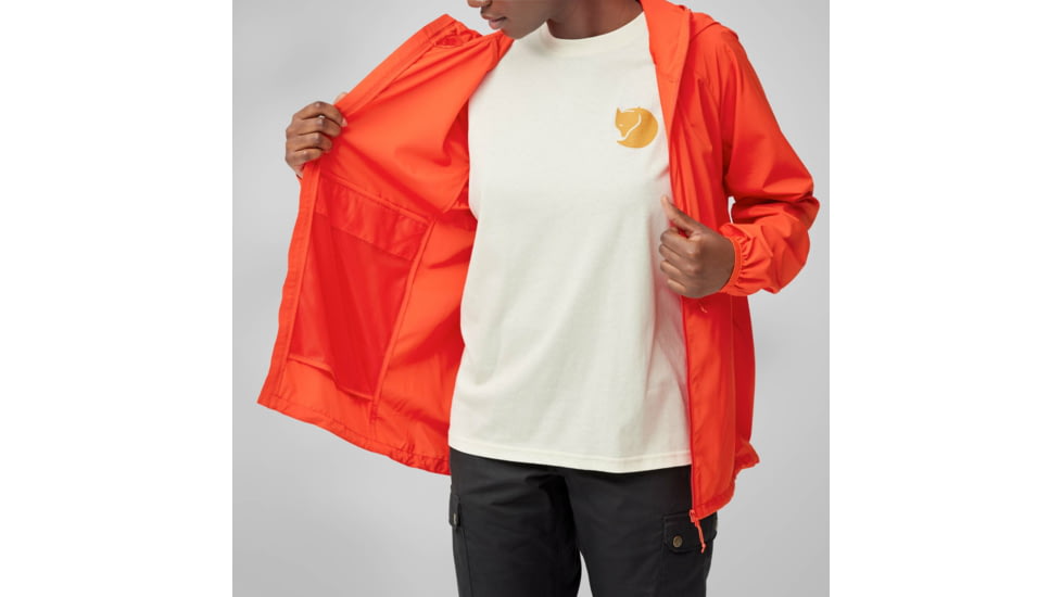 Fjallraven High Coast Wind Hoodie - Womens, Flame Orange, Large, F14500153-214-L
