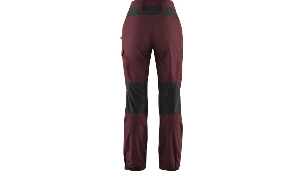 Fjallraven Kaipak Trousers Curved - Womens, Dark Garnet/Dark Grey, 36, Regular, F89829-356-030-36