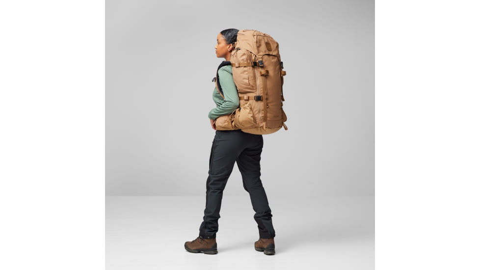 Fjallraven Kajka 55L Backpacks - Unisex, Khaki Dust, Small/Medium, F24-228OS