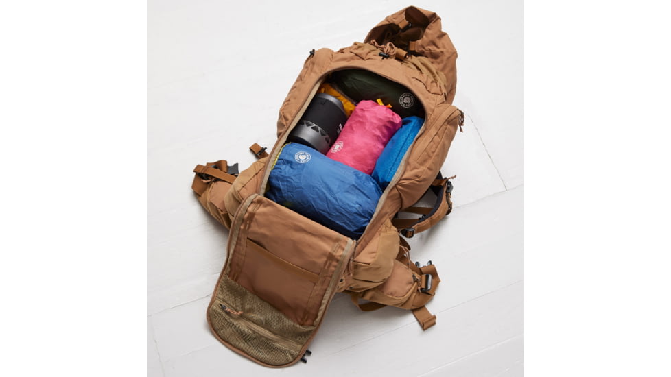 Fjallraven Kajka 55L Backpacks - Unisex, Khaki Dust, Small/Medium, F24-228OS