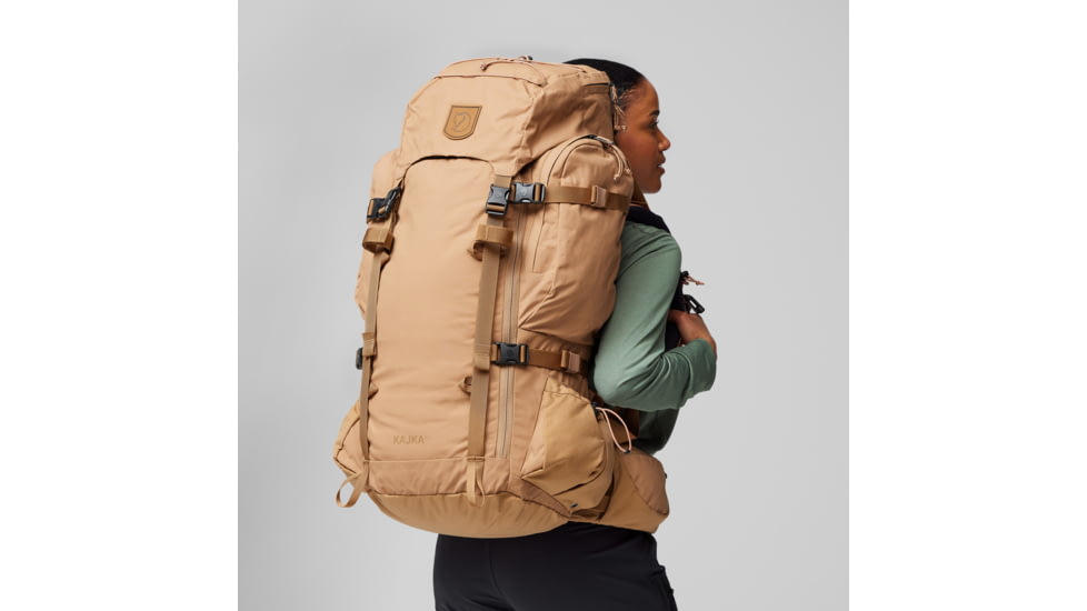 Fjallraven Kajka 55L Backpacks - Unisex, Khaki Dust, Small/Medium, F24-228OS
