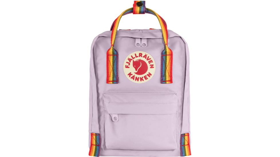 Fjallraven Kanken Rainbow Mini - Unisex, Pastel Lavender/Rainbow, One Size, F23621-457-907-One Size