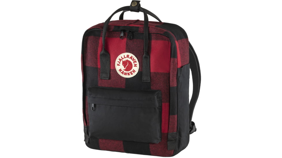 Fjallraven Kanken Re-Wool Pack, Red/Black, F23330-320-550-One Size