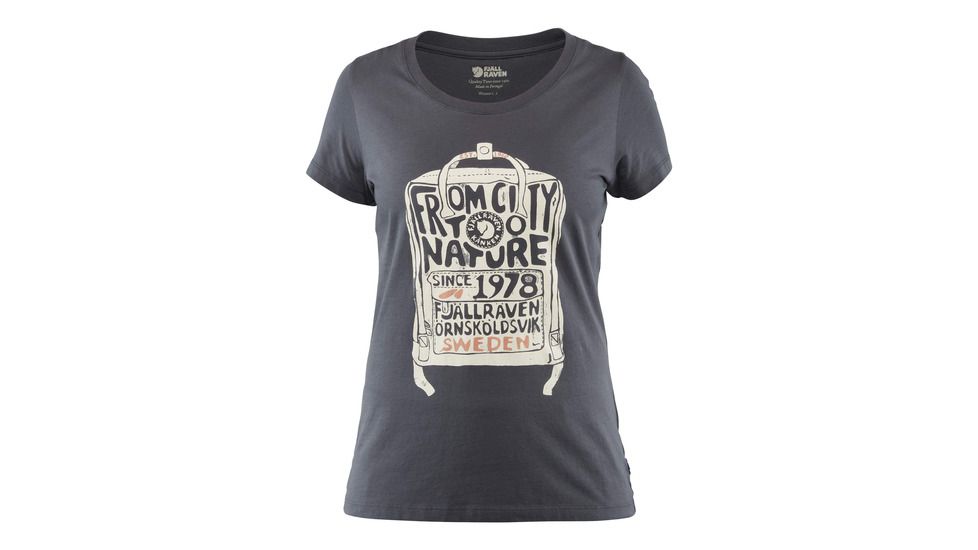 Fjallraven Kanken T-Shirt - Womens, Navy, Large, F89978-560-L