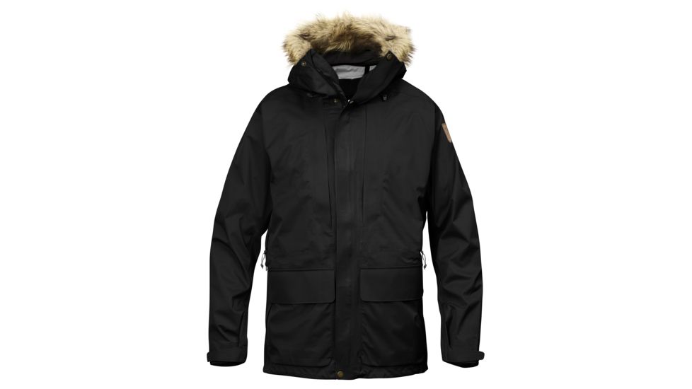 Fjallraven Keb Eco-Shell Parka - Mens-Black-X-Large