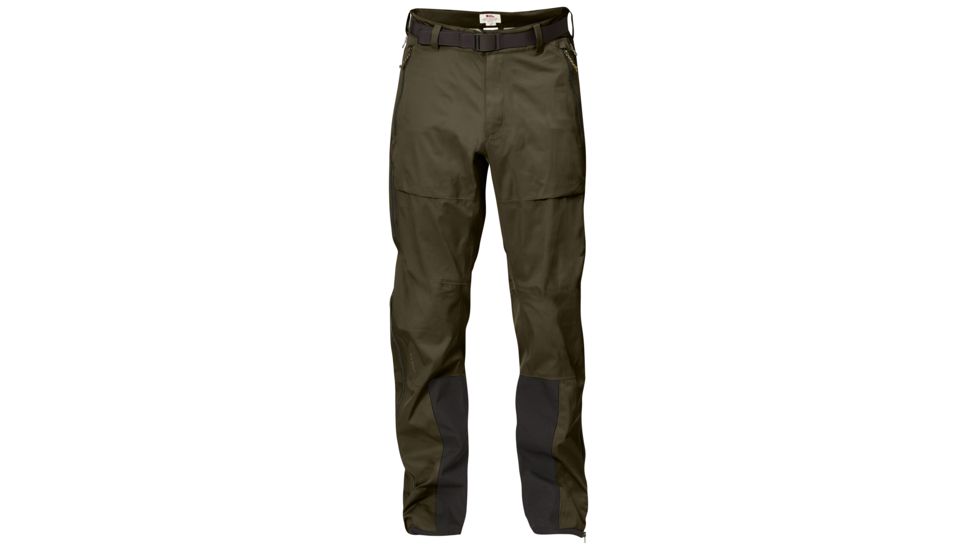 Fjallraven Keb Eco-Shell Trousers - Men's-Dark Olive-Regular Inseam-X-Large