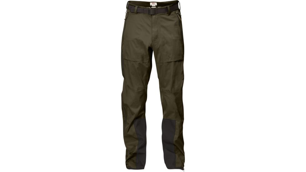 Fjallraven Keb Eco-Shell Trousers Mens, Dark Olive, XXXL F82415-633-XXXL