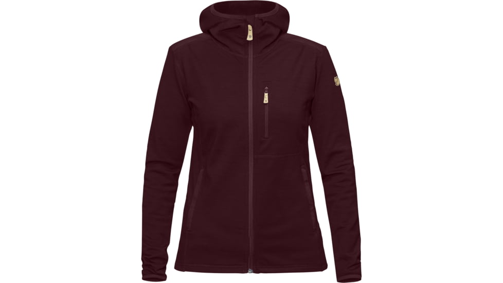 Fjallraven Keb Fleece Hoodie - Women's-Dark Garnet-Medium