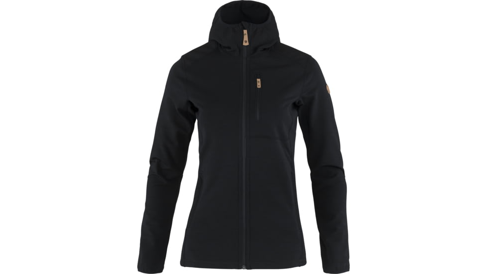 Fjallraven Keb Fleece Hoodie - Womens, Black, Medium, F89765-550-M