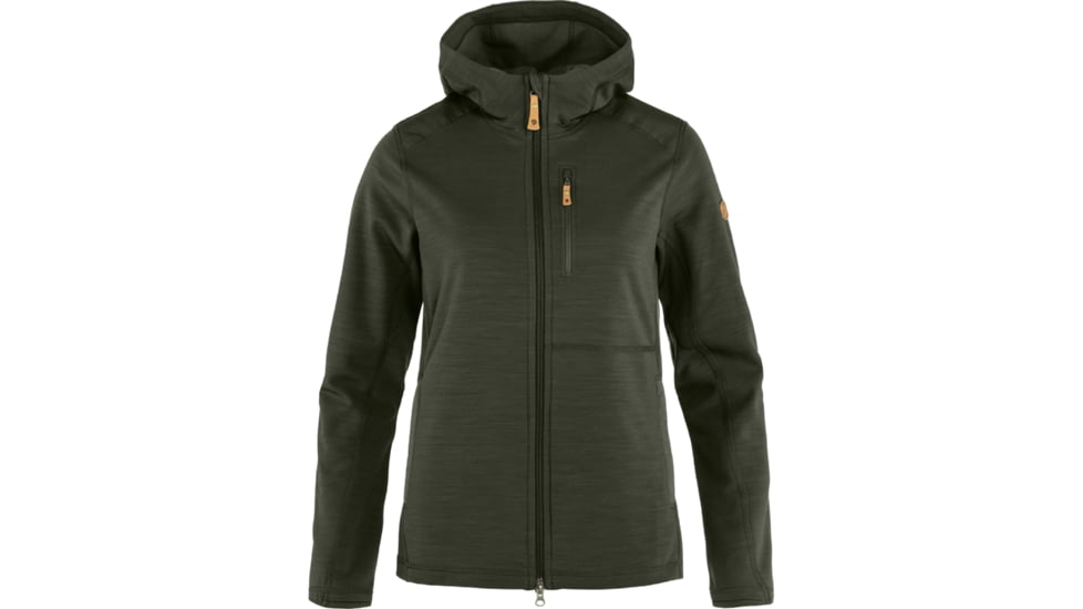 Fjallraven Keb Fleece Hoodie - Womens, Deep Forest, 2XS, F86990-662-XXS