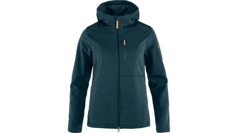 Fjallraven Keb Fleece Hoodie - Womens, Deep Sea, Medium, F86990-574-M