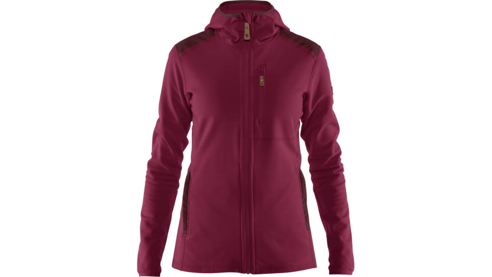 Fjallraven Keb Fleece Hoodie - Womens, Plum/Dark Garnet, 2XS, F89765-420-356-XXS