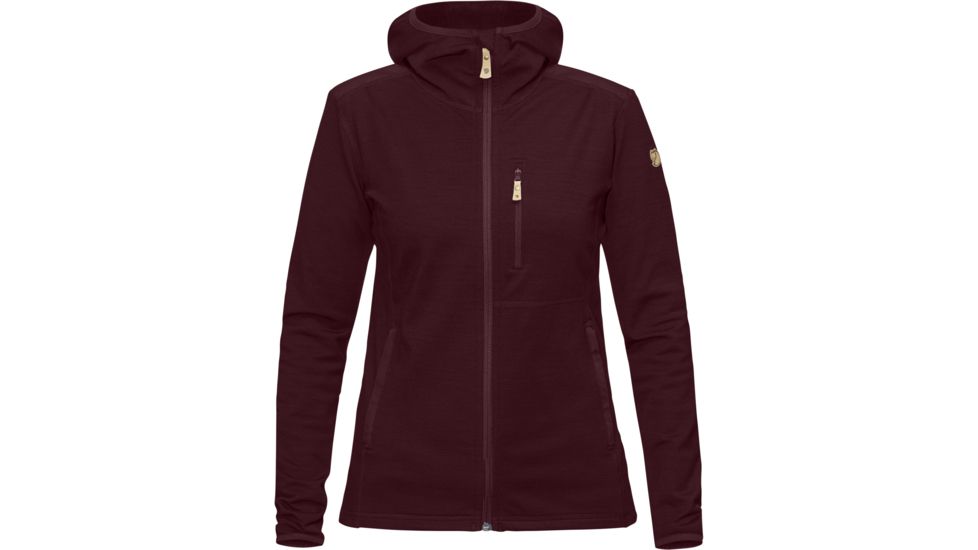 Fjallraven Keb Fleece Hoodie - Womens, Plum, Large, F89765-420-356-L