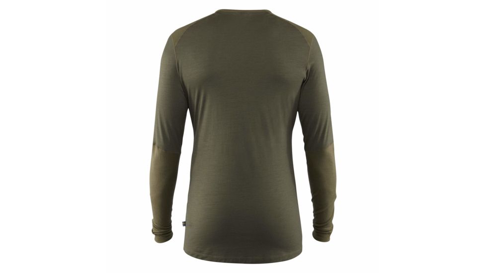 Fjallraven Keb Long Sleeve Wool T-shirt - Mens, Laurel Green-Deep Forest, Small, F81875-625-662-S