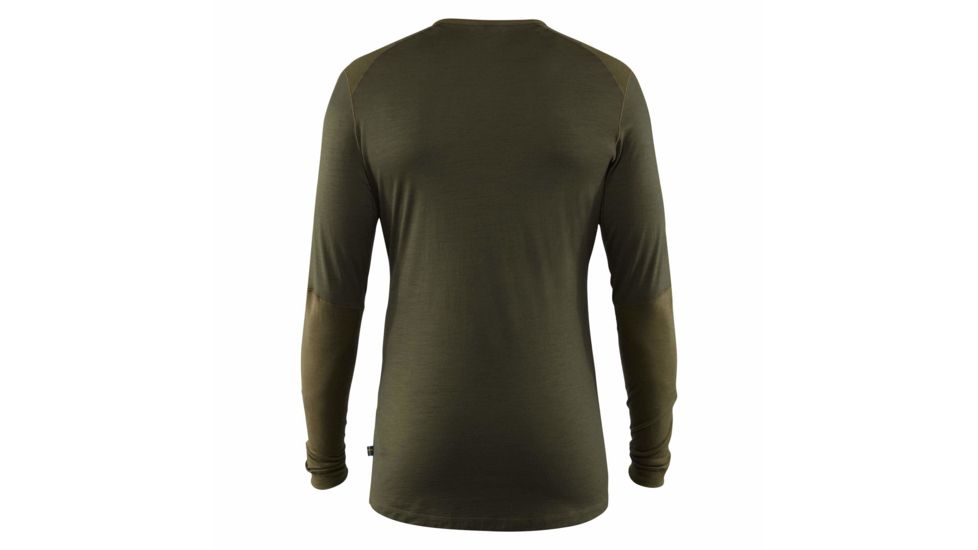Fjallraven Keb Wool T-shirt Long Sleeve - Mens, Laurel Green-Deep Forest, Extra Large, F81875-625-662-XL
