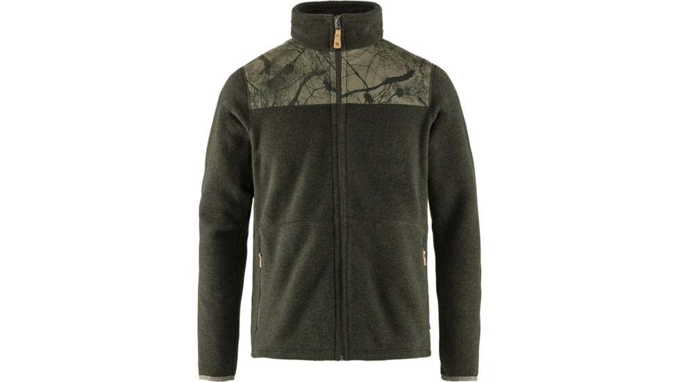 Fjallraven Lappland Fleece - Mens, Laurel Green-Green Camo, Small, F87325-625-626-S
