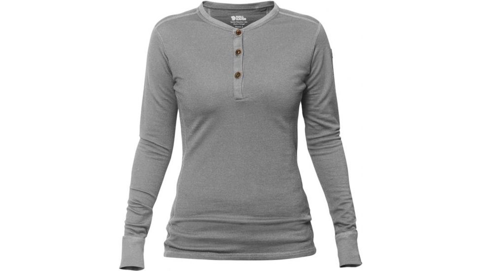 Fjallraven Lappland Merino Henley Long Sleeve -Womens, Grey, Extra Small, F90189-020-XS