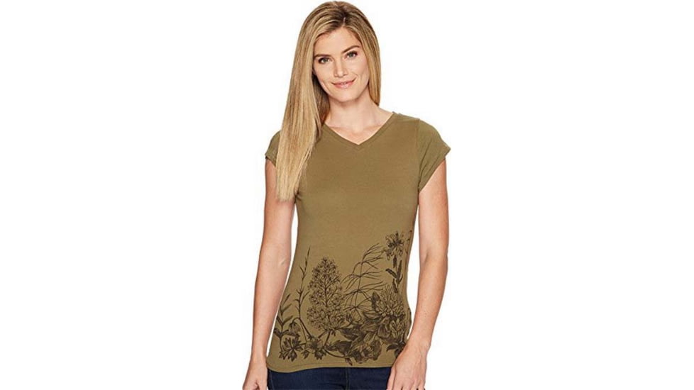 Fjallraven Meadow T-Shirt - Womens, Green, 2XS, F89791-620-XXS