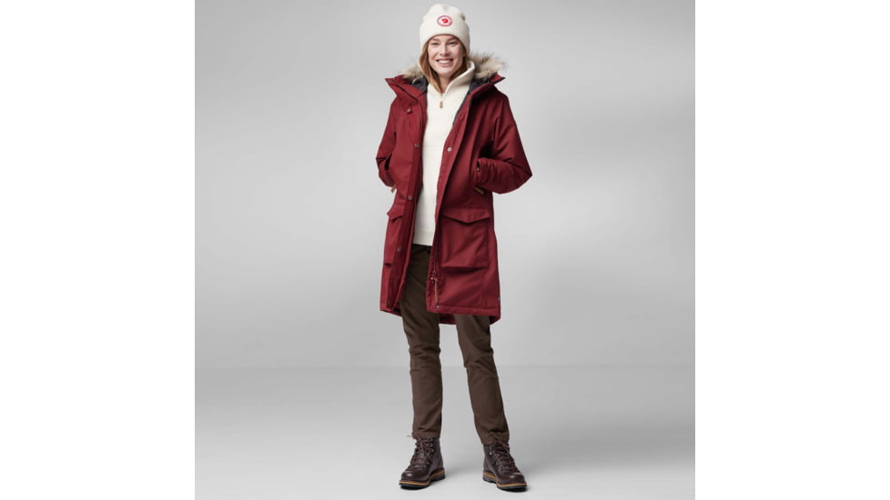 Fjallraven Nuuk Lite Parka - Womens, Bordeaux Red, Extra Small, F87161-347-XS