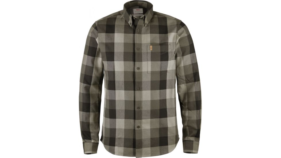 Fjallraven Ovik Big Check Shirt - Men's-Black-X-Large