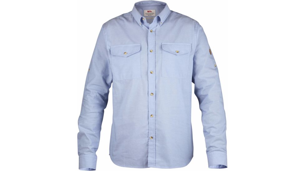 Fjallraven Ovik Chambray Shirt - Men's-Blue Ridge-Large