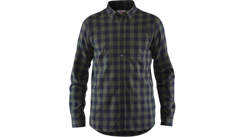 Fjallraven Ovik Check Shirt Long Sleeve - Mens, Deep Forest, S, F81883-662-S