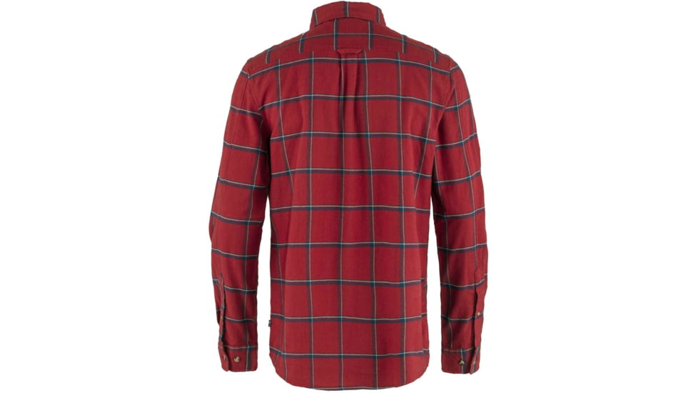 Fjallraven Ovik Comfort Flannel Shirt - Mens, Red Oak/Navy, Large, F84132-345-560-L
